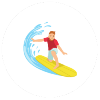 Surfing lessons icon