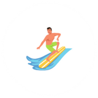 Person surfing icon