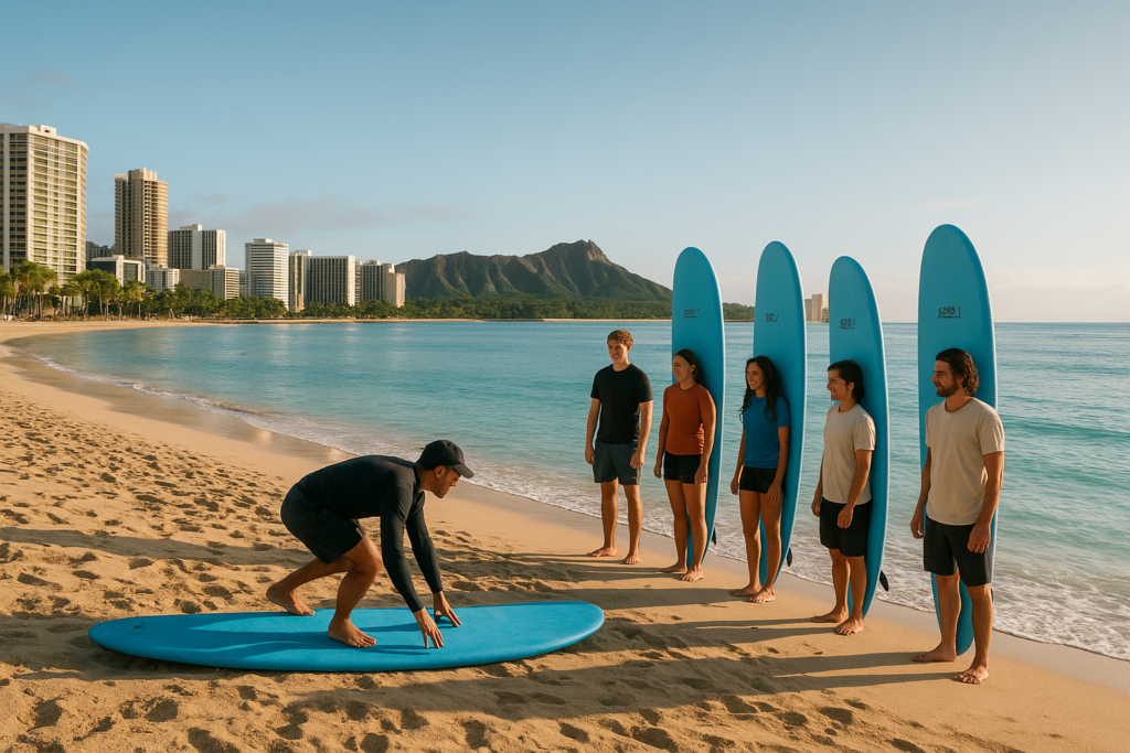 Waikiki Surf Lessons with Foam Boards: Beginner Guide